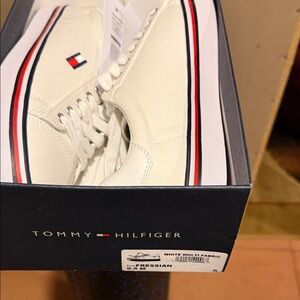 Tommy Hilfiger White and Red Sneakers-canvas -NWT